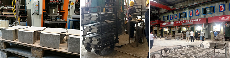 耐火砖异型砖客户现场